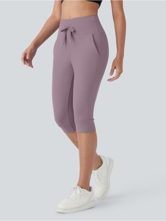 HALARA Pants - SoftlyZero Plush High Waisted Drawstring Pocket Yoga Pedal Pusher Joggers HALARA